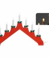 Rode kaarsenbrug met 7 lampjes