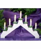 Witte kaarsenbrug met 7 lampjes