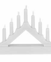 Witte led kaarsenbrug warm wit 7 lampjes